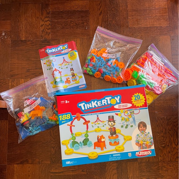 Rare Complete Set Tinkertoy Big Top Building Set 20...